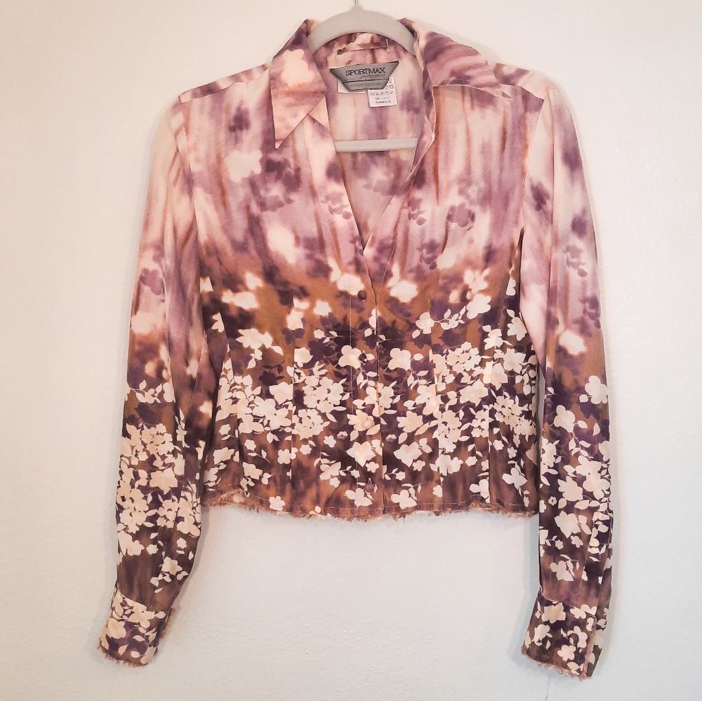 Sportmax Silk Button Down Blouse 6